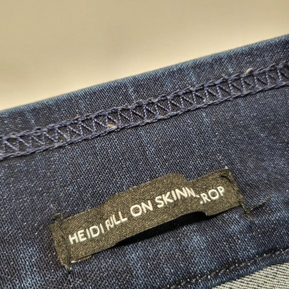 Nine West Jeans Womens Size 8 Heidi Pull On Skinny Crop Stretch Pockets Darkwash - Picture 5 of 16